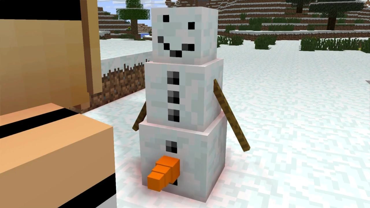 как вызвать снеговика в майнкрафт #7